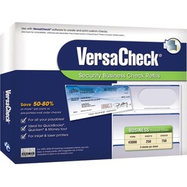 VersaCheck Secure Checks - 750 Blank Business Checks - Blue Premium - 250 Sheets Form #3000 - 3 Per Sheet