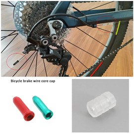 The Lord of The Tools Pack of 100 Bicycle Cable End Caps Replacement Cable Crimp Terminals Aluminium Alloy Bicycle Cable End Clamps with O-Rings Accessories for Mountain Bikes, Road Bikes, Folding