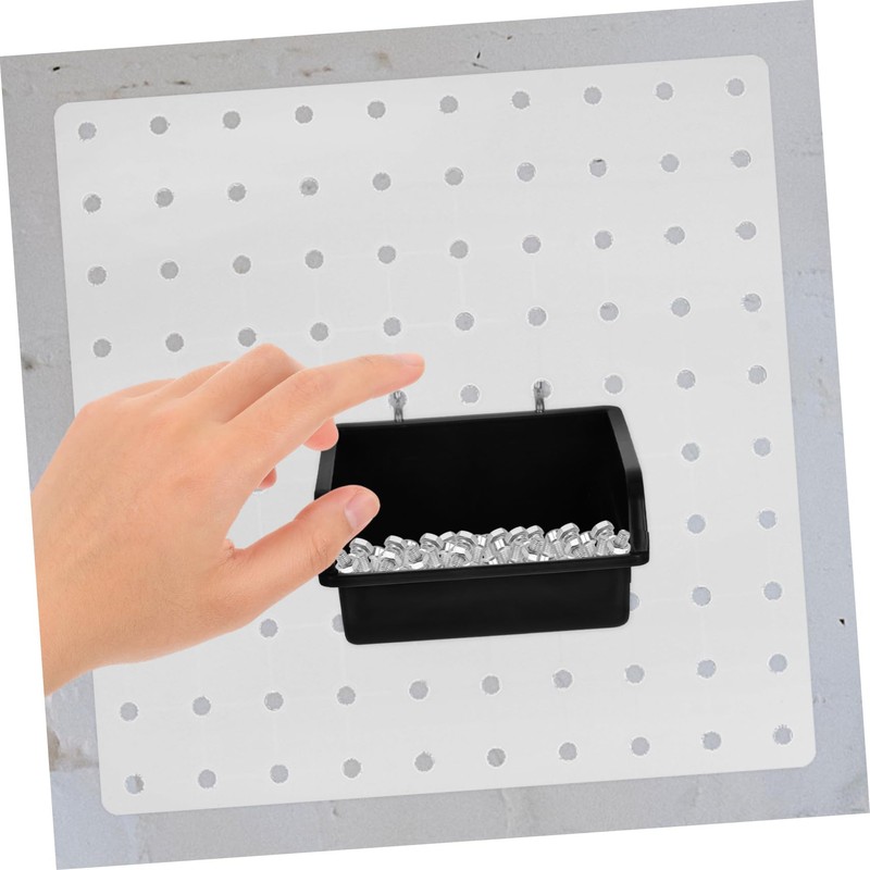 Mikinona 6Sets Pegboard Organizer Bins with Hooks Plastic Storage for