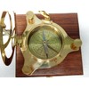 KHUMYAYAD 4" Brass Sundial Compass Fully Functional Compass nevegation Nautical