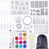 83pcs/set Silicone Jewelrys Making Molds Handcraft Casting Diamonds Pendant Mold