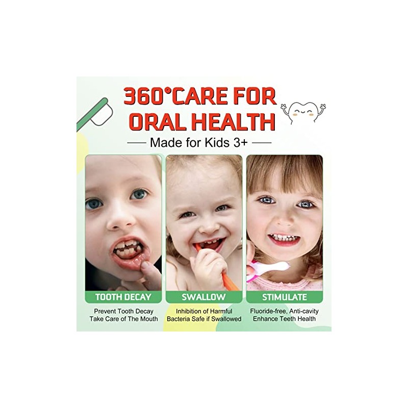 Foam Toothpaste Kids, Toddler Toothpaste with Low Fluoride, Kids Toothpaste,