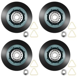 WPW10314173 W10314173 Dryer Drum Support Roller Kit Dryer Drum Rollers Replaces W10314171 8536973 8536974 AP6019303 PS11752609 Suitable for maytag kenmore whirlpool kitchenaid Dryers-4PCS