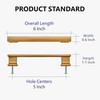 GOFFIDECO 10 Pack 6 Inch Length|5 Inch(128mm) Hole Center Champagne