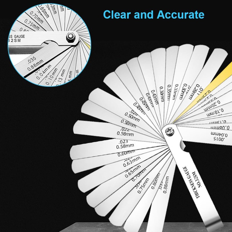 Feeler Gauges - 32 Blades Feeler Gauge Set Stainless Steel