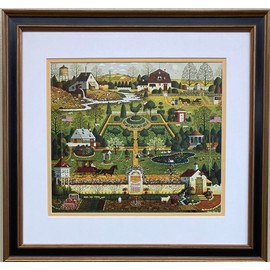 Charles Wysocki Uncle Jack's Topiary Tendencies New CUSTOM FRAMED Art American