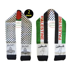 Palestine Flag Scarf Silk Neck Scarf Palestinian Scarfs Arab Gifts Palestine Bandana 6 X 53 Inch Ramadan Gifts