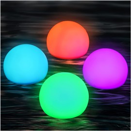 JONRRYIN Swimming Pool Lights, Pack of 4 Pond Lighting, Pool Lighting with Remote Control, 16 RGB Colour Changing Waterproof Lights for Pool, Garden, Pond, Party