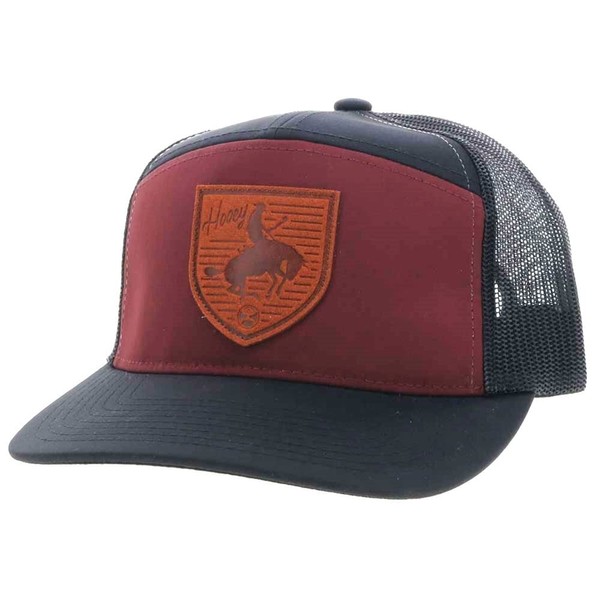 HOOEY Men’s Roughy Adjustable Snapback Hat (Maroon/Black)