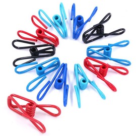 swpeet 50 piezas multiuso metal alambre clip Clothespin Clips de metal titulares cortavientos para oficina bebé pañal metal Peg Clips Pins colgar la ropa Clips Ganchos – Multi-Colors