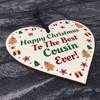 RED OCEAN For Cousin Hanging Wooden Christmas Decoration Keepsake