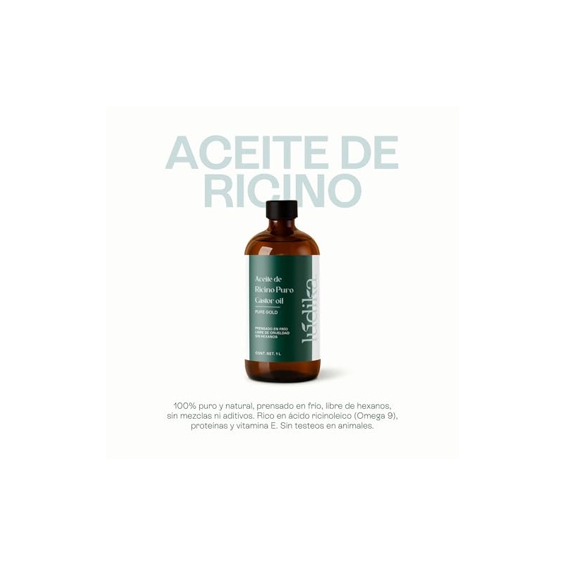Aceite de Ricino Puro 1000 ml | Nutre e Hidrata