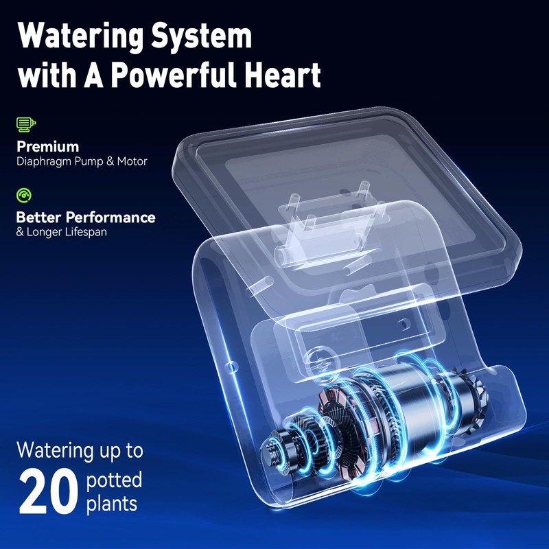 RAINPOINT Smart WiFi Solar Automatic Plant Watering System for House