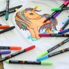 Zenacolor 20 Fabric Pens Permanent for Clothes, Easy to Use,