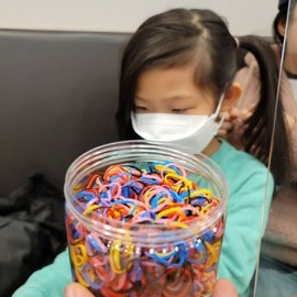 Large Capacity Hair Bands Mini Rubber Bands Color Mix (WFIQG1W) / 대용량 머리고무줄 미니 고무밴드 컬러믹스 (WFIQG1W)