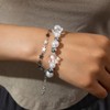 Zhang shine Y2k Bracelets Star Pearl Beaded Double-Layer Plated Chain