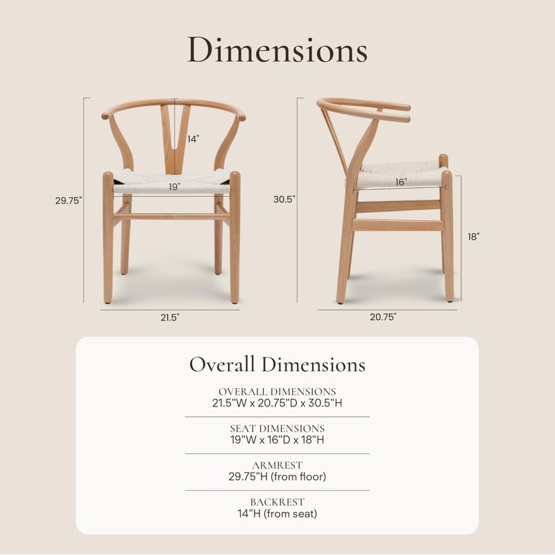 POLY & BARK Weave Chair, Single, Natural