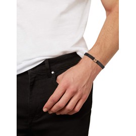 Breil Black Diamond TJ2956 Men's Bracelet Stainless Steel with Black Diamond with Folding Clasp Length 22 cm, Stainless Steel, Diamond