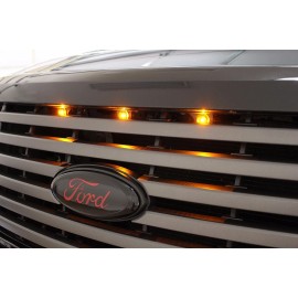Starkey Products 2009-2014 Ford F-150 Raptor Style LED Amber Grille Lights Kit - 5 Year Warranty
