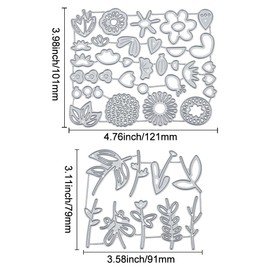 INFUNLY 38pcs Flower Metal Cutting Dies Layers Flowers Leaf Cutting Dies Stencil 3D DIY Flower Embossing Template for Card Making DIY Scrapbooking Book Pendant Decorative