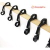 Concept4u 50 Black External Light Gutter Hooks Christmas Decoration Home