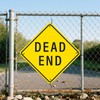 Anobell Dead End Sign 24 x 24 Inches Reflective Aluminum