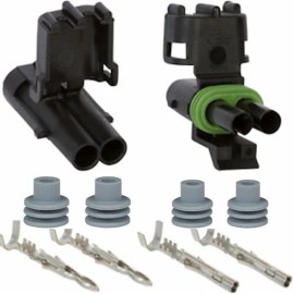 MJM NATIONAL DELPHI WEATHERPACK 2 PIN -  CONDUCTOR CONNECTOR KIT 16-14 WS  - 20 SETS USA