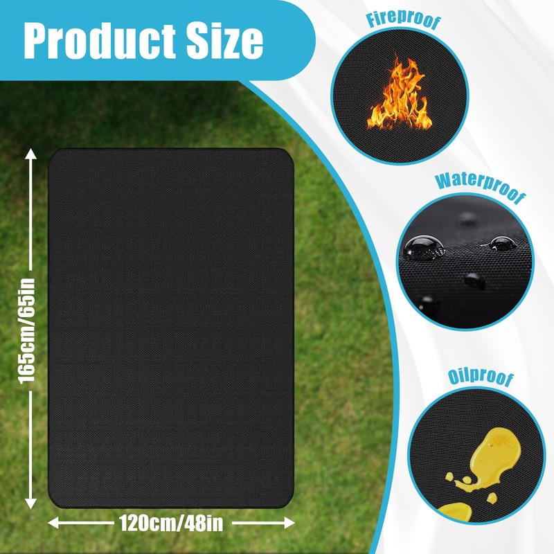 Heat Resistant Mat,Fire Pit Mat for Decking Heatproof Mat Fire