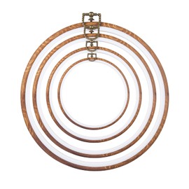 4Pcs Embroidery Frame for Dispaly 5inch to 10inch Cross Stitch Frame Set, Circle Embroidery Hoops Display Frame for Sewing and Wall Hang, Needlework, Embroidery Projects