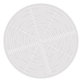 Savannah White Print 10 inch Round Center Finder Compass Clear Flexible Acrylic for Drawing Circles • Lathe Work and Woodturners