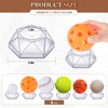 Briwooody 6 Pcs Acrylic Hexagon Display Stand Holder Baseball Holders