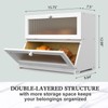 LOHASOK Double Layer Bamboo Bread Box for Kitchen Counter-Large Capacity