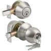 BESTTEN Keyed Same Exterior Door Knob and Single Cylinder Deadbolt
