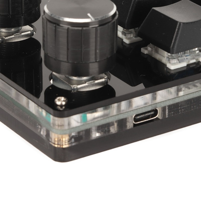 Mini 12 Key Keypad with 2 Knob Blue Switch DIY