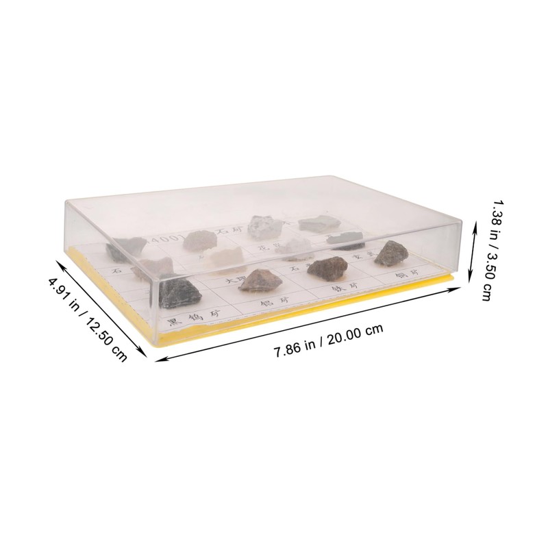 Hohopeti 12-Piece Mineral Rock Specimen Kit for Collection Geology Classroom