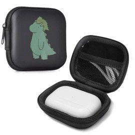 MAYCARI Earphone Case Headphone Hard Travel Carrying Gadget Bag Green Dinosaur Earbud Case Mini Pouch EVA Storage Bag