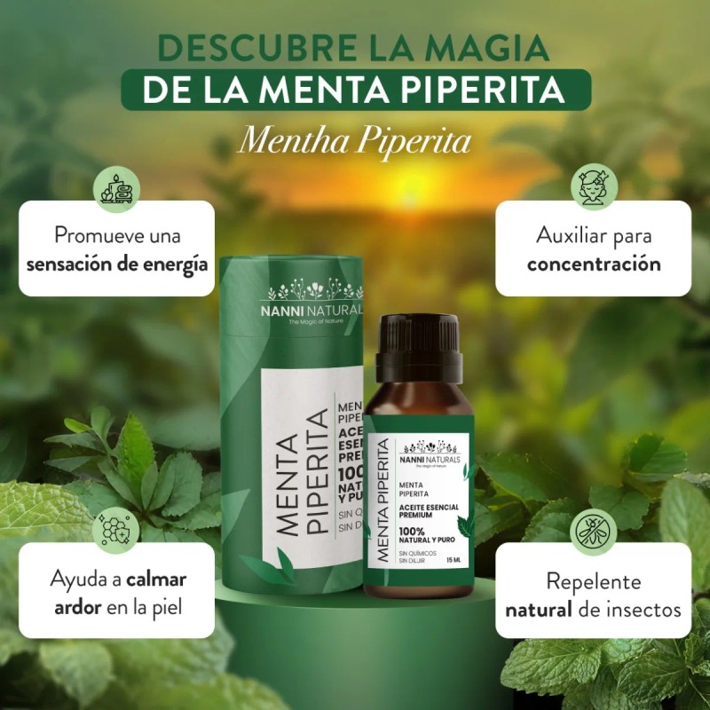 Aceite Esencial De Menta Puro 15ml Para Difusor Y Aroma