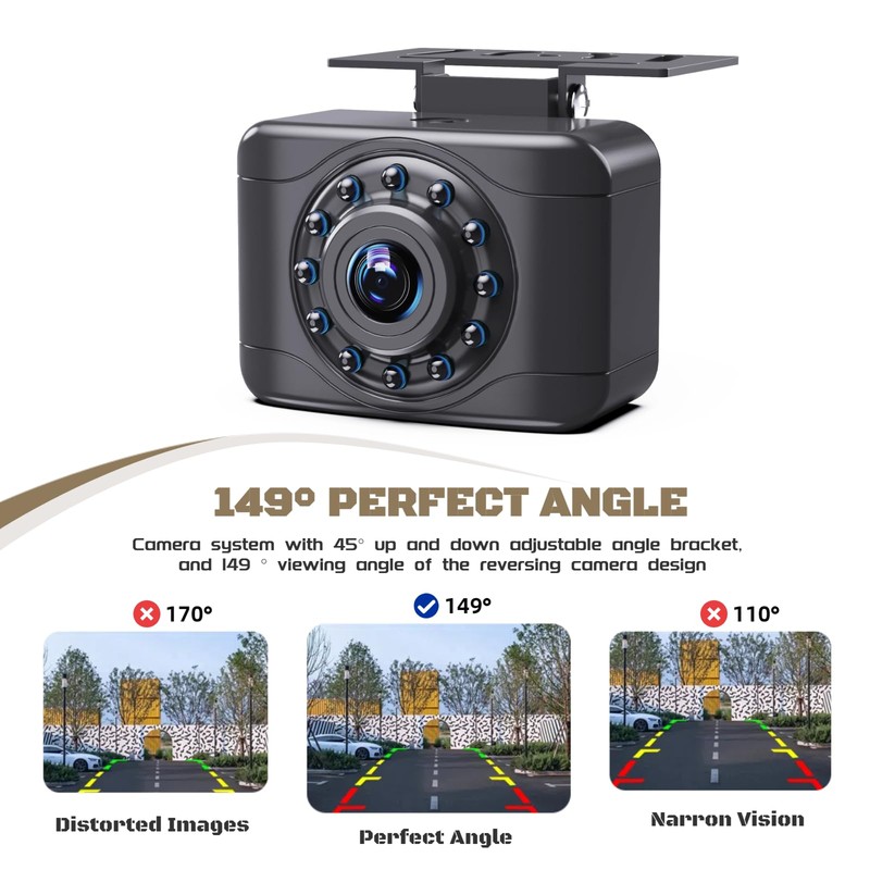 Epronic X1 Backup Camera for Car, IP69 Waterproof Rear View