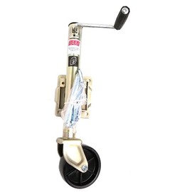 SOUTHWEST WHEEL 1,000 lbs. Capacity RAM Side Wind Bolt-on Swivel Trailer Jack zinc Coated with 6" Caster.