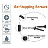 Wavanta 50Pcs Self Tapping Screws, 5.5 x 16mm Flat Head