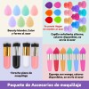 Cosmetiquera Transparente Brocha Esponja Maquillaje 18pzs