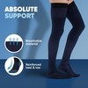 ABSOLUTE SUPPORT Opaque Thigh High Compression Stockings for Men, Graduated