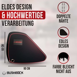 BUSHBOCK® Premium Drawbar Cover Made of Oxford 600D Material with PU Coating and Reflectors. Universal Drawbar Cover - Also for Caravans/Trailers with Anti-Slinger Coupling & Box Lock