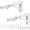 2 Pcs Folding Shelf Brackets Heavy Duty, Foldable Metal Wall