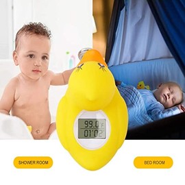 Termómetro de baño de Baño, pantalla de temperatura del termómetro de baño de bebé flotante lindo termómetro de animales flotante temperatura de la temperatura del pato amarillo