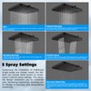 Hibbent Upgraded 5-spray 13'' Shower Head, High Pressure Rainfall Shower