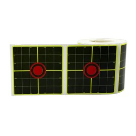 3”X250 bulleyes Paper Stickers with Precision Scales, Dark Grid Bottom line Calibration and Shooting Practice Color Impact Target