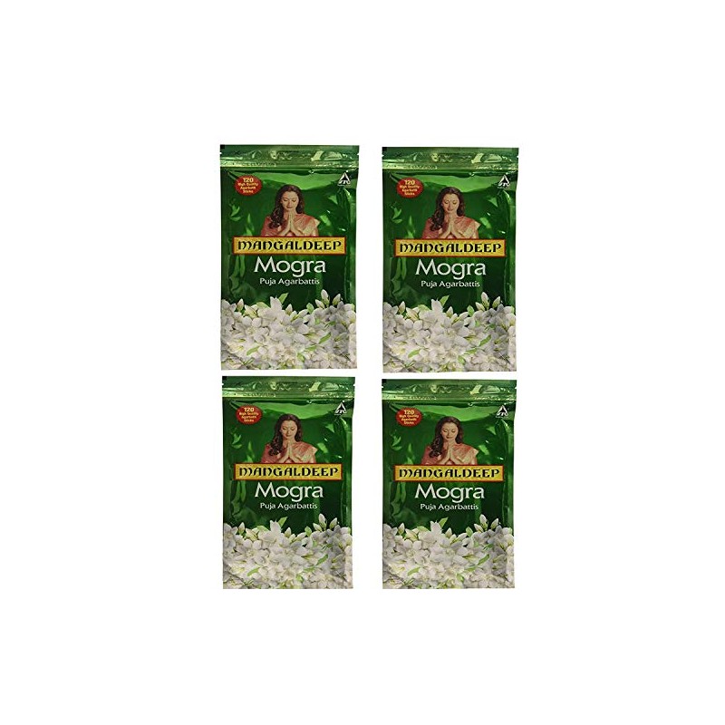 Mangaldeep Mogra Gold Agarbatti Ziplock - 120 Sticks (Pack of