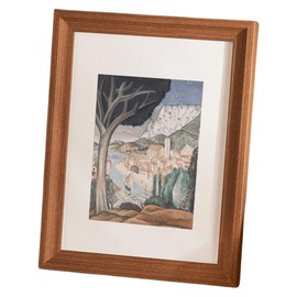 A4 Picture Frame Photo Frames Wooden Frame Photo Large Poster Documents Frames Wooden for Family Christmas Photo 21 * 29.7CM with Mounts (Walnut,A4)