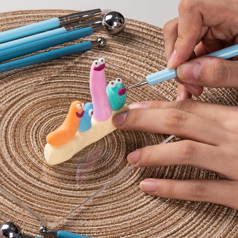 Dotting Tools, Silicone Clay Sculpting Tool, Ceramic Clay Ball Stylus